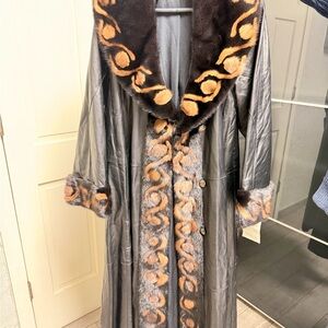 Rocco D'Amelio Black and Brown Leather Jacket